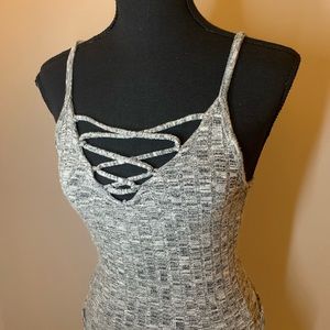 Grey sweater tank